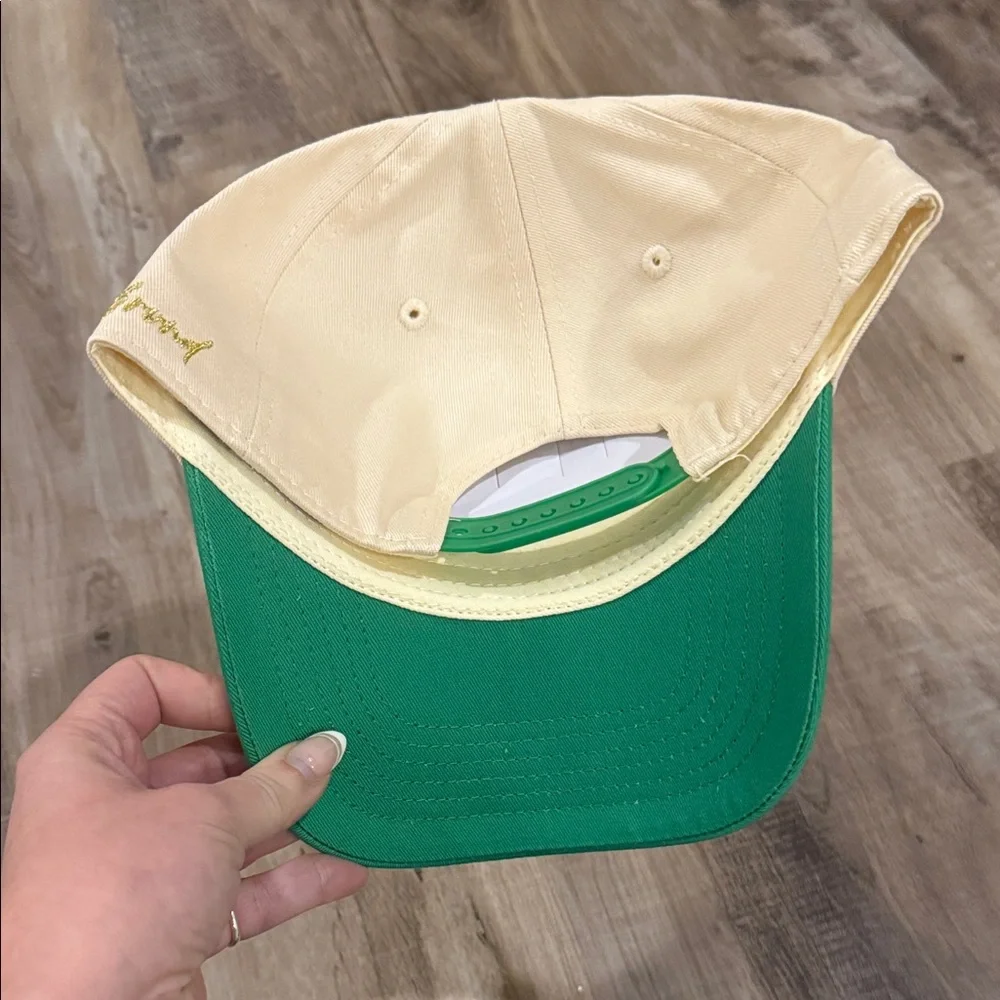 Never worn Dallas Stars x True Brvnd Two-Tone Baseball Cap - Cream & Green - Picture 2 of 4